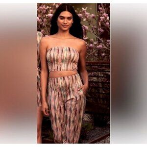 NWT MISA Los Angeles Roksana Bandeau Ikat Multicolor‎ Size M